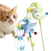 (店+)【LIKE PET】星月逗貓棒玩具 (鈴鐺逗貓棒 貓薄荷逗貓棒 逗貓玩具 逗貓神器 釣竿逗貓 寵物玩具 逗貓棒)