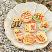 台灣小吃造型手工餅乾 收涎餅乾 台灣伴手禮 送禮禮盒 無糖霜 奶
