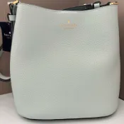 KATE SPADE KS包 水桶包 斜背包 肩背包 白色 水藍色 現貨