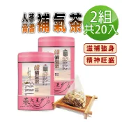 蔘大王 人蔘黃耆茶包X2組 6gX10入/組 補氣王茶 精神旺盛 促進新陳代謝 活力滿點