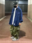 全球選品1館 生活百貨 WTAPS 余文樂重磅牛仔襯衫外套西山徹日系復古寬鬆水洗多口袋襯衣