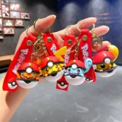 【新款】卡通精靈球變裝寶可夢吊飾 娃娃機鑰匙扣批發 可愛鑰匙圈 機車矽膠鑰匙鏈 時尚背包掛飾 3D軟膠情侶公仔禮物