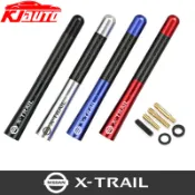 通用 12 厘米 Nissan X-trail 汽車天線碳纖維收音機 FM 天線黑色套件適用於 XTrial X-tra