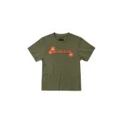 (店+)【The North Face】北面THE NORTH FACE  Urban Exploration 70'S山系戶外復古印花圓領短袖  正肩袖T恤 女款 綠色
