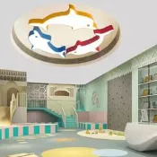 LED吸頂燈創意海豚造型幼兒園溫馨臥室燈海洋館遊泳館燈具