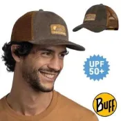 【BUFF】防曬遮陽 探險家棒球網帽.登山健行帽.休閒運動帽.鴨舌帽.跑步帽/帽身透氣網布/BF133560-325 深紅棕
