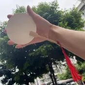 台灣熱賣🔥新款袖珍漂漆扇 漂漆專用特小號空白團扇diy創作半生熟迷你小扇子