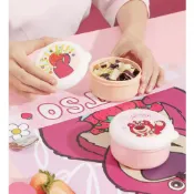 《現貨》MINISO 熊抱哥圓形食物盒  便當盒 微波飯盒 保鮮盒