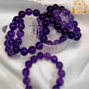 天然烏拉圭紫水晶手鍊 深紫A級紫水晶手串 禮品佛珠盤串珠子 手鍊
