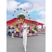 ♥現貨 獨家自訂款♥ 韓系奶油白皮標刷破口袋造型BF男友風牛仔吊帶連身長褲/吊帶褲-Misaki精品