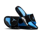 【NIKE 耐吉】JORDAN HYDRO V RETRO 男鞋 藍黑色 舒適 運動 防水 魔鬼氈 拖鞋 555501-004