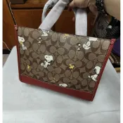 全新Coach  史努比徽章款（22）(30)托特包