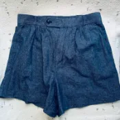 Banana republic 女 春夏 棉麻 牛仔 闊腿 短褲 尺寸10（M)