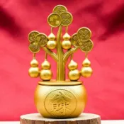 擺件 葫蘆福祿發財樹轉轉招財進寶金錢樹工藝品八方來財葫蘆搖錢樹轉轉【吉緣閣】