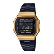 【CASIO】卡西歐 復古金錶 A168WEGB-1B 黑金  A168WEGB  台灣卡西歐保固一年