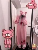 【萬禾】暴力熊黑粉兩色睡 歐美風哥特y2k亞文化gloomy bea