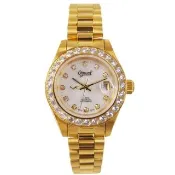 【Ogival 愛其華】官方授權G1 經典真珠貝晶鑽 機械腕錶-女錶-28mm(303271DLK)