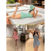 夏‘新品🌞現+預 韓系小碎花泳衣 遮肉剪裁 閨蜜泳衣 一件式泳裝 拍照渡假泳衣 泡湯溫泉泳衣 運動泳衣