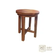 吉迪市柚木家具 【吉迪市100%全柚木家具】柚木簡約造型圓板凳/椅凳 ETCH012