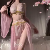 甜心情趣社 【異域仙氣】漢服連衣裙 漢服女裝 古風連衣裙 仙女裙 漢服套裝 性感綁帶 復古肚兜 蕾絲雪紡 全套配飾 旅拍寫真 舞臺表演