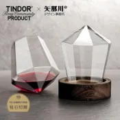 臺北出貨📦ins創意水晶紅酒杯 手工洋酒杯小紅書不倒杯白葡萄酒杯網紅威士忌杯
