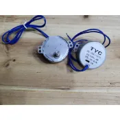 風扇馬達轉盤同步電機微型電機 齒輪減速馬達 AC110V交流同步 單扁軸馬達金屬齒TYC-50 AC100-127V