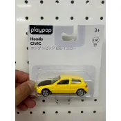 全新未拆 絕版 稀有 卡夢 引擎蓋 WELLY 本田 喜美 HONDA CIVIC EG6 3門 跑車 黃黑 有後照鏡