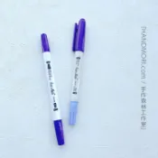 手作森林HANDMORI 手作森林 台灣製【雙頭藍紫消失筆】Sew Mat 水消筆 氣消筆 記號筆 雙色 布用 刺繡用
