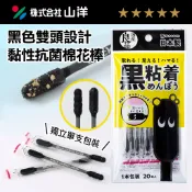 ★三件79折★日本大廠 黏式抗菌棉花棒 SANYO 山洋 螺旋 黏著 紙軸 棉棒 棉花棒 掏耳棒 雙頭 黑色 日本製