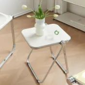 森活選物 【北歐輕奢】小茶几 邊幾 角幾 沙發桌 陽臺桌 臥室邊桌 摺疊設計 透明桌面 簡約家用 休閒茶几 小戶型必備