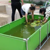 【下殺】加厚帆布魚池帶支架養魚專用水箱養魚池游泳池大型刀刮布養殖水箱
