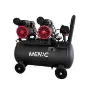 (店+)MENIC 5HP 50L無油式快速靜音空壓機 MN-800-50AL 鋁桶 附三通+管+槍 中崙五金