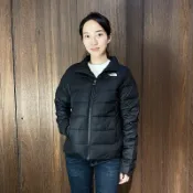 美國百分百【全新真品】The North Face 羽絨外套 立領 女款 TNF 保暖 logo 夾克 黑色 CR25