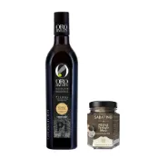 Oro Bailen 皇嘉 Picual特級冷壓初榨橄欖油500ml + Sabatino 義大利黑松露醬Pate 8% 90g