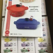 現貨 7-11 超完美時尚鑄鐵鍋餐具，竹纖維餐盤、碗，玻璃收納罐，Kitty，耐熱玻璃餐碗，玻璃收納罐，發光筆，發光筷