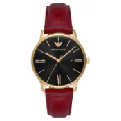 EMPORIO ARMANI 亞曼尼 Minimalist系列 AR11673復刻簡約指針手錶 黑色面 41MM