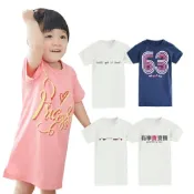(店+)【Baby 童衣】兒童夏季短袖長版上衣 親子裝 寬鬆母女裝 20013