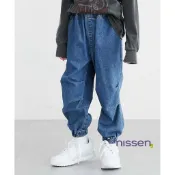 [Nissen] 降落傘寬版牛仔褲 100%純棉 寬鬆時尚 男女童裝 兒童長褲