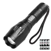 【２入組】超亮 超越T6美國CREE XM-L2 LED伸縮調光強光手電筒 五段模式