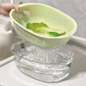 Multifunctional double-layer perforated fruit basket for kit