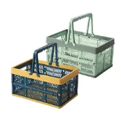 (店+)【cheaper 居家】摺疊手提收納籃(兩入組)SB2919/菜籃/野餐籃/置物籃/拜拜水果籃/零食收納