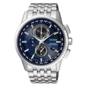 CITIZEN Eco-Drive 超時空武者電波計時腕錶-藍x銀-AT8110-61L