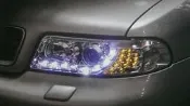 ※小林車燈※全新外銷件AUDI A4 95 8D 類R8 日行燈 DRL 晶鑽/黑框 方向燈 LED 燈眉魚眼大燈特價中