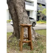 🌲自然原木老柚木高凳 吧檯椅 圓木椅【更美歐洲傢飾精品Amazing House】台南二