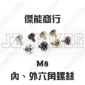 【榮銓】JZ BIKES 傑能商行 白鐵 外六角螺絲 M8 鯊魚鍛框P款螺絲 後視鏡螺絲塞 兩陽齒輪油注入孔