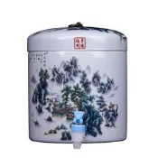 【原廠品質驗證 免運】陶瓷過濾水缸涼水壺家用大號冷水壺帶龍頭儲水罐瓷水桶大容量帶蓋
