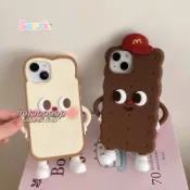 可愛 立體吐司麵包 餅乾 硅膠防摔軟殼 適用蘋果iPhone17 16 15 14 13 12 Pro max 手機殼