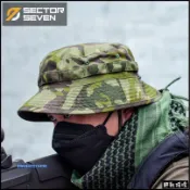 【野戰搖滾】SECTOR SEVEN 短帽簷圓邊帽~可調式【叢林多地形】叢林迷彩闊邊帽戰術圓盤帽奔尼帽漁夫帽兒童登山帽
