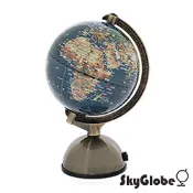 SkyGlobe 5吋亮面衛星原貌金屬底座地球儀(附燈/中文版)