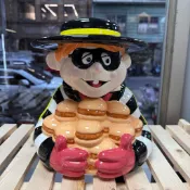 奧司玩具 麥當勞 漢堡神偷 糖果罐 存錢罐 零錢箱 mcdonald 漢堡 老物